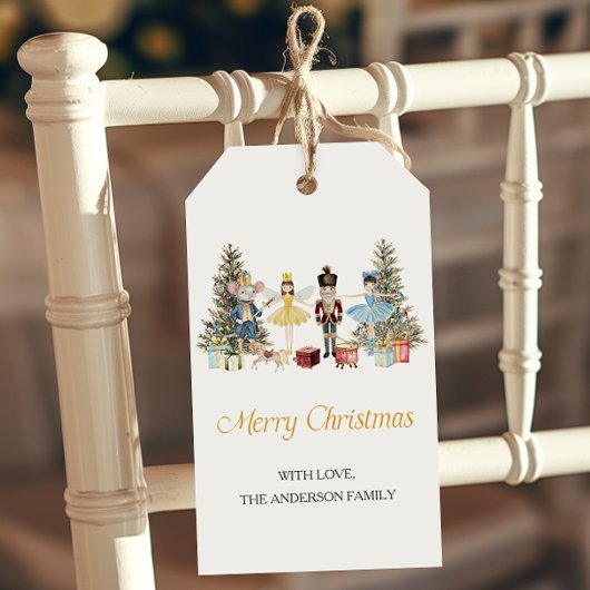Nutcracker Prettig Kerstfeest Cadeaulabel