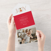 Nutcracker Prince Holiday Photo Triple Cartes (Déchirure)