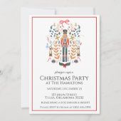 Nutcracker Red Christmas Party Invitation (Devant)