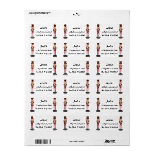 Nutcracker Return Label (Full Sheet)