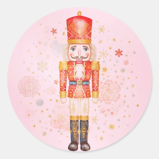 Nutcracker Ronde Sticker (Voorkant)