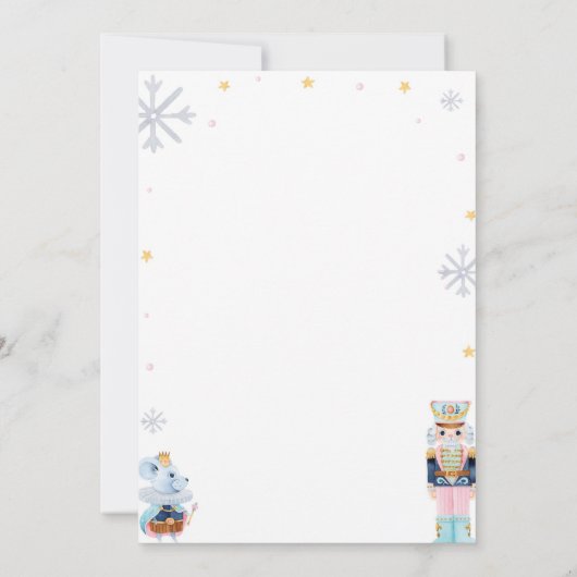 Nutcracker rose Anniversaire de fête Invitation (Dos)