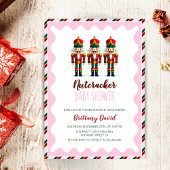 Nutcracker rose fille Baby shower Invitation