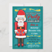 Nutcracker SantaHoliday Christmas Party Invitation (Devant)