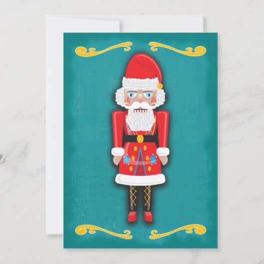 Nutcracker SantaHoliday Christmas Party Invitation (Dos)