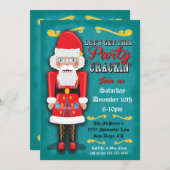 Nutcracker SantaHoliday Christmas Party Invitation (Devant / Derrière)