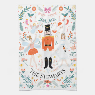 Nutcracker Scene Personalized Kitchen Towel Theedoek