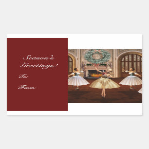Nutcracker Season's Greetings Gift Label Stickers