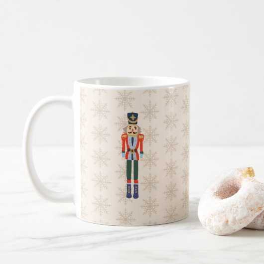 Nutcracker Snowflake Pattern Holiday  Koffiemok (Met donut)