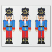Nutcracker Soldier Matte Wrapping Paper, 30 x 6' Cadeaupapier (Vlak)
