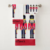 Nutcracker Soldier  Personaliseer kerstmis Ba Bad Handdoek (Insitu)