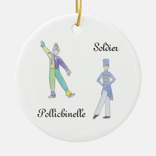 Nutcracker Soldier/Pollichinelle Keepomwille Ornam Keramisch Ornament (Voorkant)