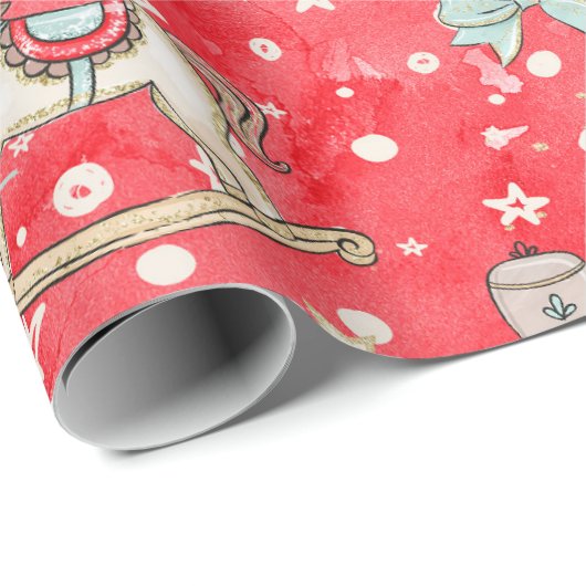 Nutcracker Soldier Pony Verpakking Rood papier (Rol Hoek)
