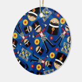 Nutcracker Soldier Spelling Drums Ornament (Links)