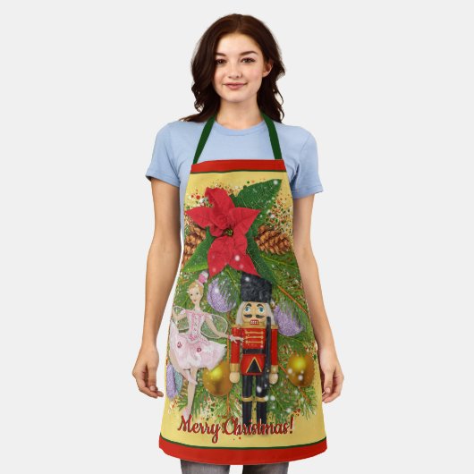 Nutcracker Soldier Sugar Plum Fairy Kerstmis Schort (Gedragen)