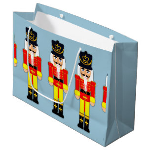 Nutcracker Solider Custom Gift Bag - Groot, glanze Groot Cadeauzakje