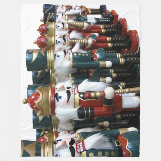 Nutcracker Soliders op Fleece Throw Blanket (Voorkant)