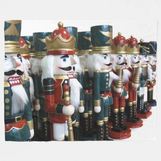 Nutcracker Soliders op Fleece Throw Blanket (Voorkant (Horizontaal))