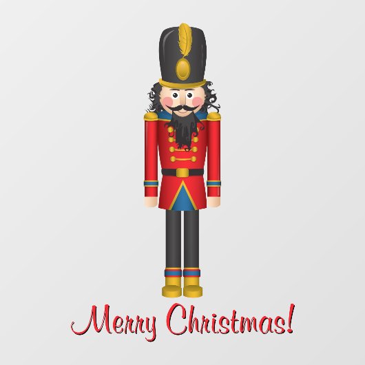 Nutcracker Speelgoed Soldaat-kerstvenster Cling Raamsticker (Vel)