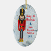 Nutcracker Speelgoed Soldier Baby's eerste kerstmi Keramisch Ornament (Rechts)