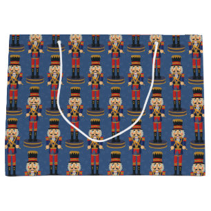 Nutcracker Speelgoed Soldier Drummer Blue Pattern Groot Cadeauzakje