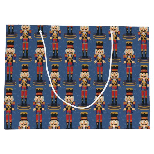Nutcracker Speelgoed Soldier Drummer Blue Pattern Groot Cadeauzakje (Achterkant)