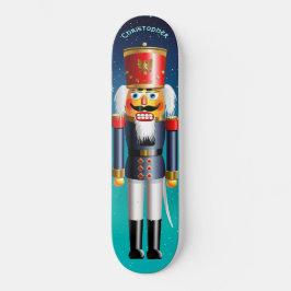 Nutcracker Speelgoed Soldier in blauw uniform Skateboard