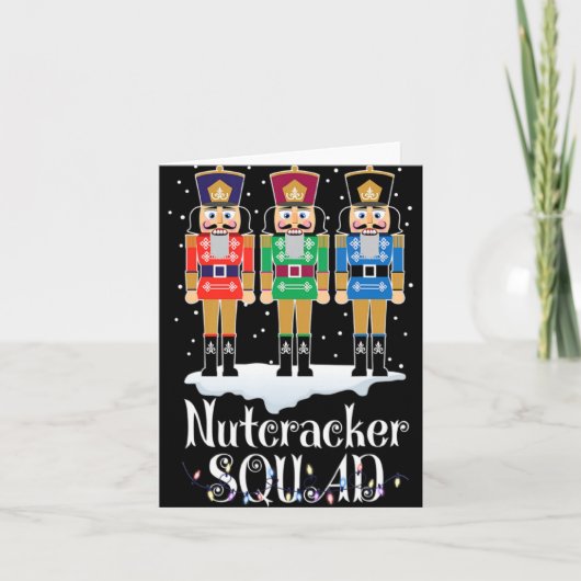 Nutcracker Squad Ballet Dance Christmas Xmas Light Kaart (Voorkant)