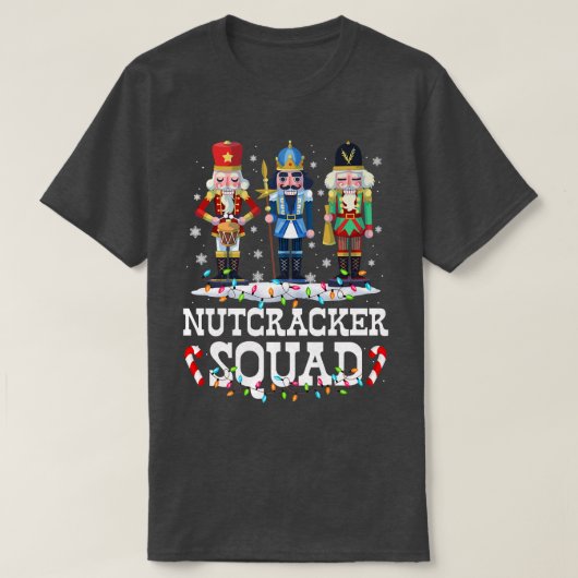Nutcracker Squad Ballet Dance Kerstmis Licht T-shirt (Design voorkant)