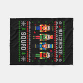 Nutcracker Squad Ballet Dance Kerstmis Matking F Fleece Deken (Voorkant (Horizontaal))