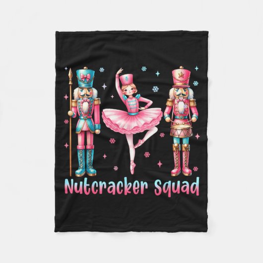 Nutcracker Squad Ballet Dance Merry Christmas Wome Fleece Deken (Voorkant)