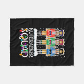 Nutcracker Squad Holiday Ballet Dance Matching Chr Fleece Deken (Voorkant (Horizontaal))