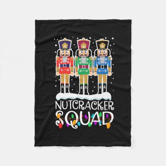 Nutcracker Squad Holiday Ballet Dance Matching Chr Fleece Deken (Voorkant)