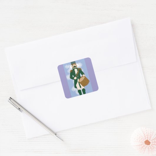 Nutcracker Square Sticker Frosted Blue (Envelop)