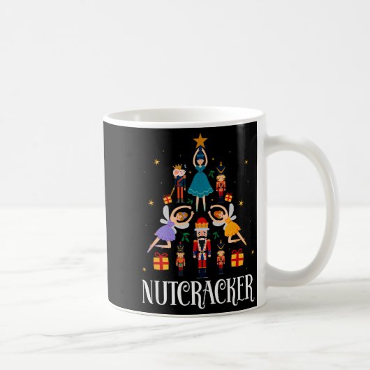 Nutcracker Sugar Fairy Plum Christmas - Nutcracker Koffiemok (Rechts)
