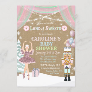 Nutcracker Sugar Plum Baby shower Invitation
