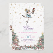 Nutcracker Sugar Plum Fairy Kerstmis Kaart (Voorkant / Achterkant)