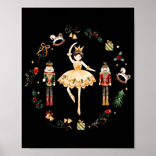Nutcracker Sugar Plum Fairy Winter Birthday Baby  Poster (Voorkant)