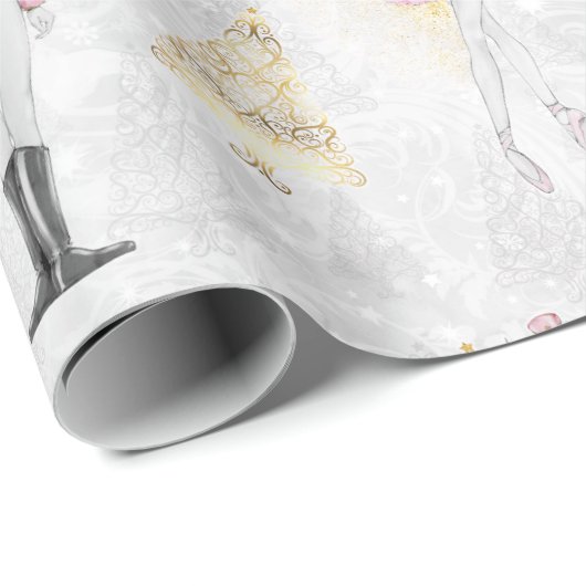 Nutcracker Suite Kerstmis Ballerina Soldier Cadeaupapier (Rol Hoek)