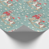 Nutcracker Suite Soldier Blue Wrapping Paper Cadeaupapier (Hoek)