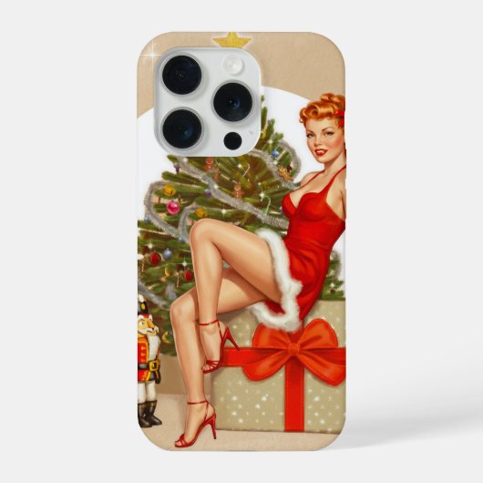 Nutcracker Sweet Retro Pinup Christmas iPhone Case Hoesje (Achterkant)