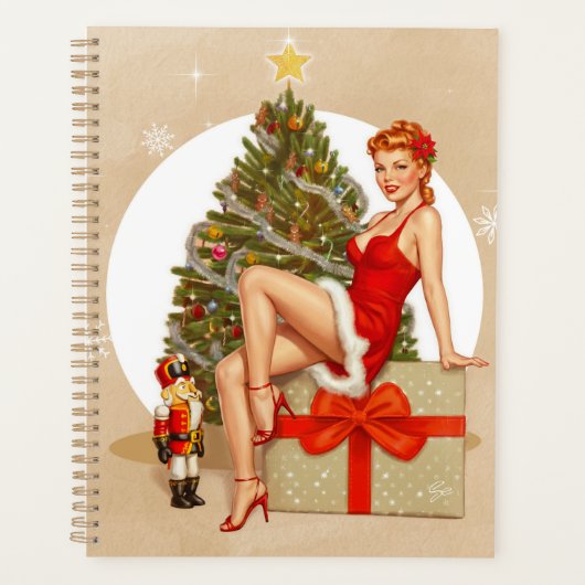 Nutcracker Sweet Retro Pinup Christmas Planner (Voorkant)