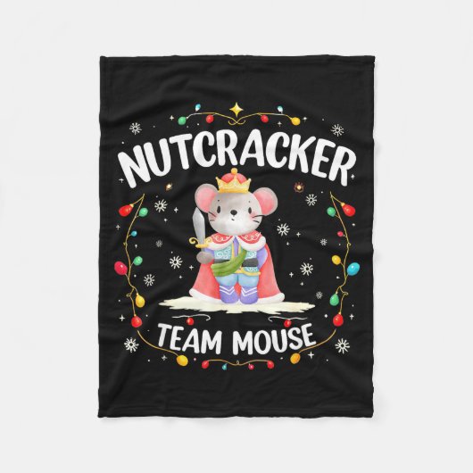 Nutcracker Team Mouse Christmas Dance Ballet Merry Fleece Deken (Voorkant)