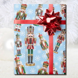 Nutcracker Toss on Snow Christmas Roll of Cadeaupapier