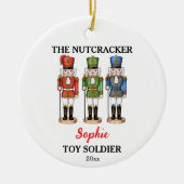 Nutcracker Toy Soldier Custom Name Christmas Keramisch Ornament (Voorkant)