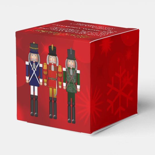 Nutcracker Trio-PARTY FAVOR BOX, stijl van vierkan Bedankdoosjes (Achterkant)