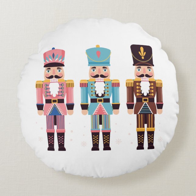 Nutcracker Trio Rond Kussen (Voorkant)