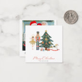 Nutcracker Waterverf Merry-kerstfoto Notitiekaartje (Voorkant / Achterkant in situ)