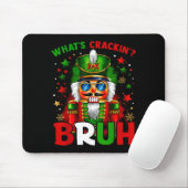 Nutcracker What's Crackin Bruh Funny Christmas Men Muismat (Met muis)