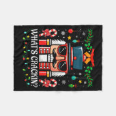 Nutcracker What's Crackin Funny Christmas Men Wome Fleece Deken (Voorkant (Horizontaal))